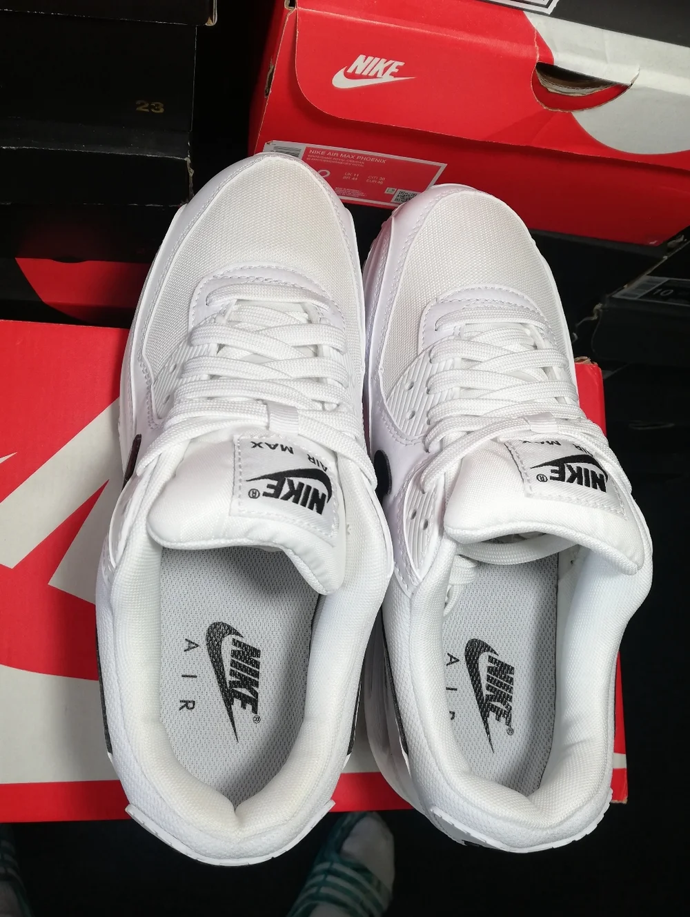 NIKE AIR MAX 90S ESSENTIAL WHITE-BLACK WOMEN US SIZE 9 BRAND NEW IN BOX - Picture 8 of 13